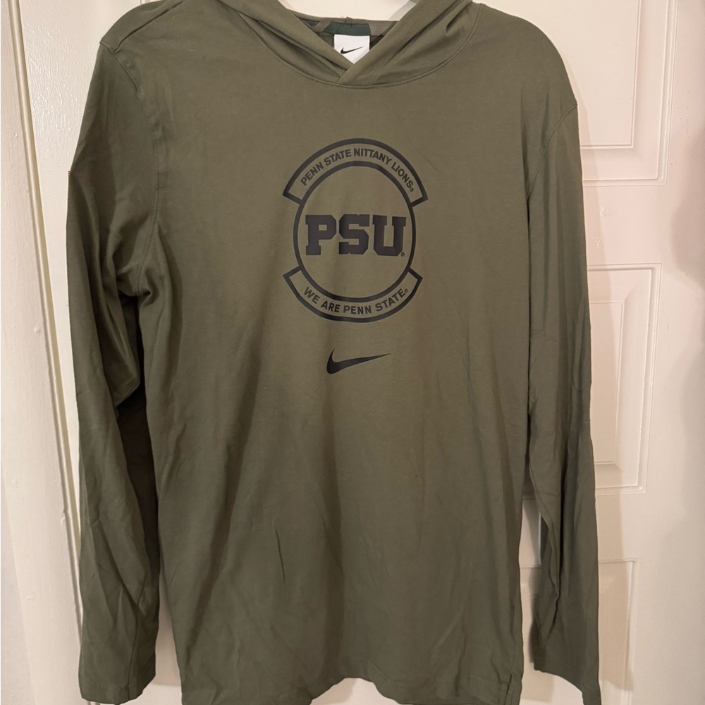 Penn State Military Nike Olive Green Dri-FIT Hoodie